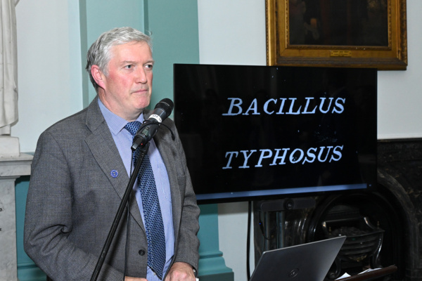 Dr Diarmuid O'Shea, RCPI President, giving the welcome speech, 13th June. Picture Credit: Bobby Studio.